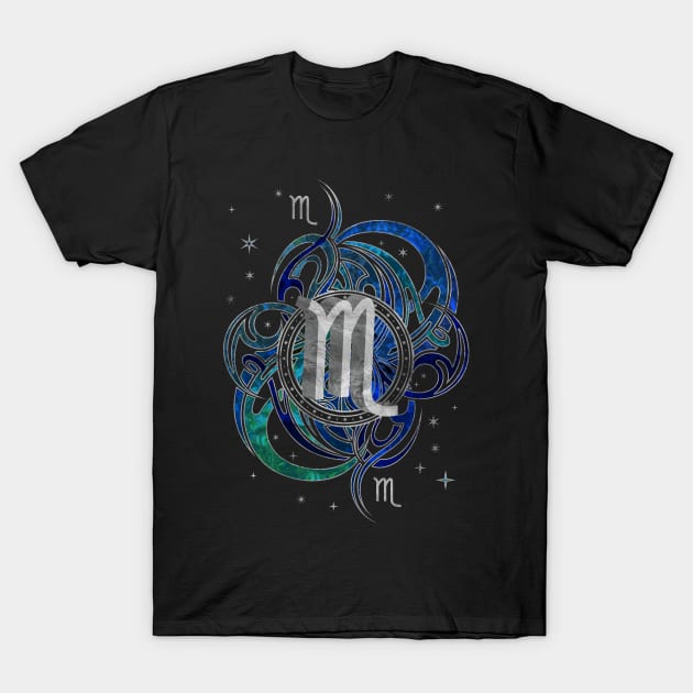 Scorpio Zodiac Sign Water element T-Shirt by Nartissima